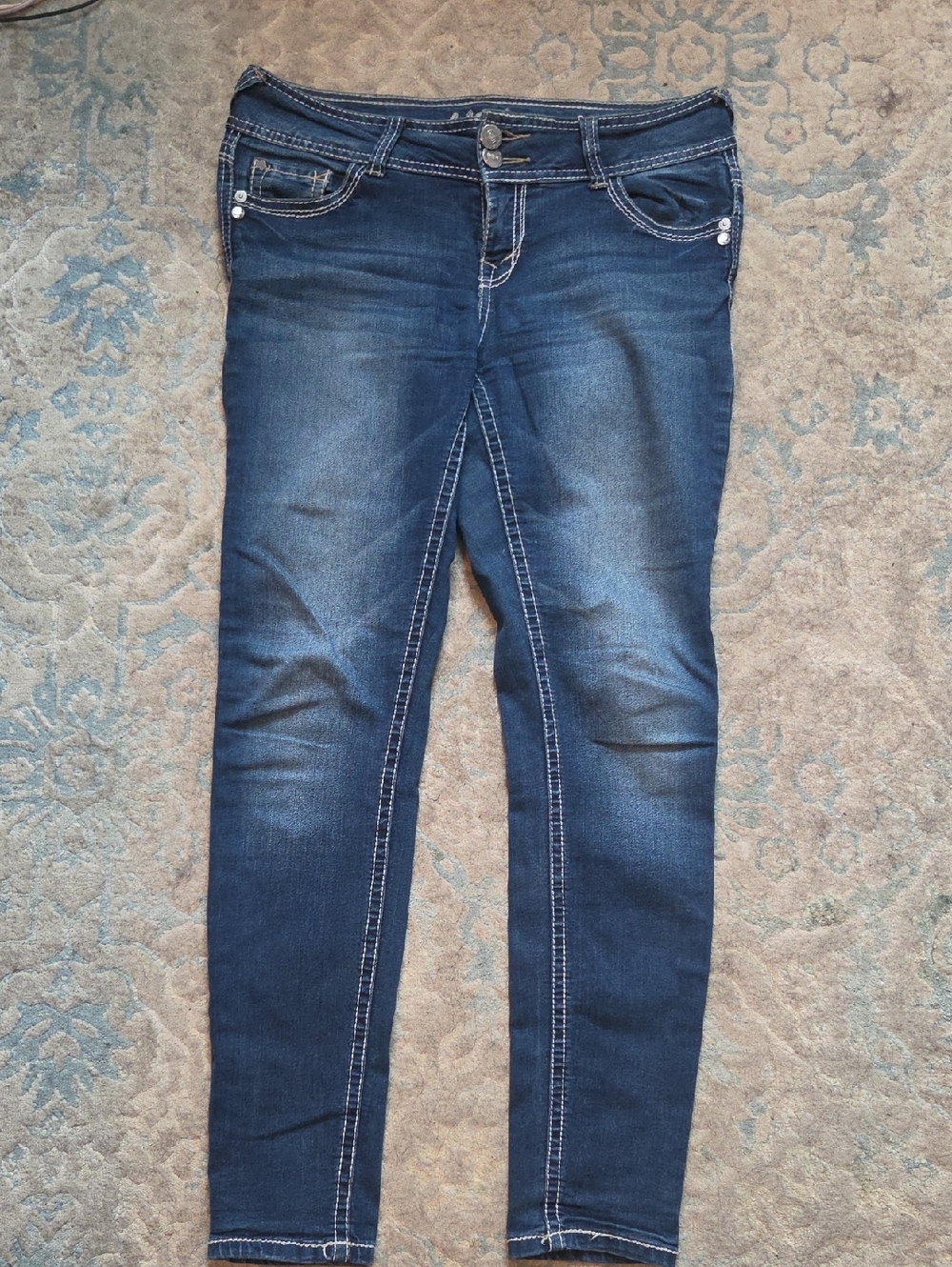 Wallflower Dark Blue Women's Stretch Skinny Jeans